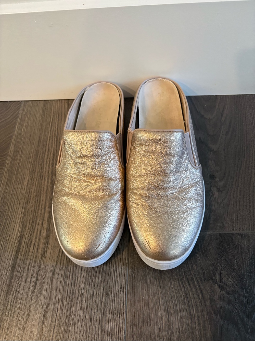 Vionic Gold Slip-On Mules - Picture 2 of 3